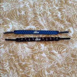 Set of 2 Blue Black Nautical Pineapple  Kids Sunglass Straps